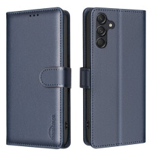 Étui portefeuille - BOONGET - Samsung Galaxy A14 - Cuir PU & coque TPU - 3 porte-cartes - Bleu