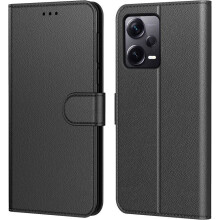 HOUSSE TÉLÉPHONE - ACUZINA - Redmi Note 12 Pro 5G - PU cuir - Porte‑cartes - Fermeture aimantée
