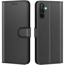 Pochette téléphone - AURSTORE - Samsung A14 - Cuir PU anti‑choc - 3 fentes + poche billets - Fermeture magnétique