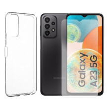Coque souple silicone +2 verres trempés - Yuan Yuan - Samsung Galaxy A23 5G SM-M236B 6.6" - Transparent - 9H - 0,26mm