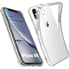 Coque pour smartphone - AURSTORE - iPhone XR - TPU silicone transparent - Antichoc AirCushion - Bords surélevés