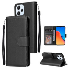 Etui de téléphone - RASENA - Xiaomi Redmi 12 / Redmi 12 5G / Poco M6 Pro 5G 6.79" - Cuir PU - Aimanté - 3 fentes cartes