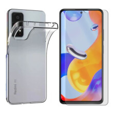 Coque de protection - Yuan Yuan - Xiaomi Redmi Note 11 Pro 5G - Silicone transparent - Verre trempé - Ultra-fin