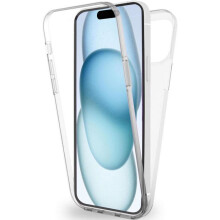 Coque - AURSTORE - iPhone 15 Pro Max - Transparente - Protection 360 (avant+arrière) - TPU rigide