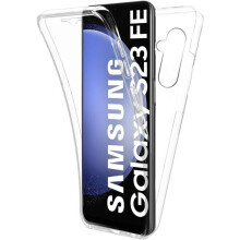 Coque - AURSTORE - Samsung Galaxy S23 FE - Transparent - Protection 360 Avant+Arrière - Silicone TPU