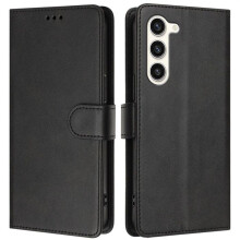 Coque portefeuille - NO BRAND - Pour Samsung Galaxy S23 6.1\" - Cuir PU - 3 fentes + RFID - Fermeture magnétique