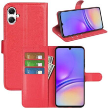 Housse portefeuille - ACUZINA - Samsung Galaxy A05 5G - Cuir PU - Fermeture magnétique - 3 fentes &amp; support