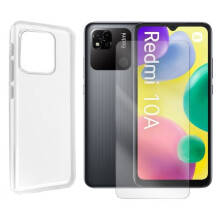 Pack Coque souple + verre trempé - Yuan Yuan - Xiaomi Redmi 10A (6.53") - Transparent - Silicone souple - 9H 0.26 mm
