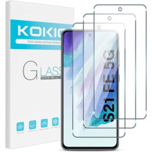 Verre trempé - 123 - Samsung Galaxy S21 FE 5G - Lot de 3 - Dureté 9H - Auto-adsorption 6.4