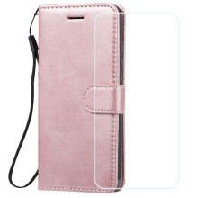 Étui portefeuille - NO BRAND - Honor X9b/Magic6 Lite 6.78\" - PU cuir - Or rose - Fermeture magnétique