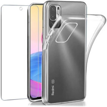 Coque et verre trempé - 123 - Xiaomi Redmi Note 10 5G (M2103K19G/C) - Silicone souple - Verre trempé 9H - 0.26mm