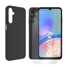 Film de protection + Coque - Yuan Yuan - Samsung Galaxy A05S 4G SM-A057F 6.7" - Noir - 0.26 mm 9H - Anti-choc