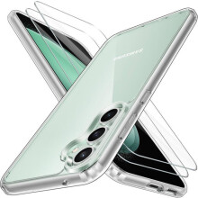 Coque de protection - NEW&TECK - Samsung Galaxy S23 FE 4G/5G - TPU transparent - Antichoc 360 - 2x verre trempé