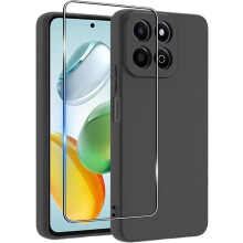 Coque TECHTA pour Honor 200 Smart avec 1 verre trempé – TPU antichoc – Noir