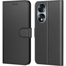 Étui Portefeuille - TECHTA - pour Honor 70 5G - Pochette Fermeture Magnétique Cuir PU - Noir