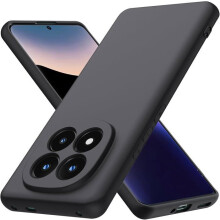 Coque pour Xiaomi Redmi Note 14 Pro Plus 5G, Ultra Mince Premium Housse Souple en Silicone Liquide- Noir - TECHTA