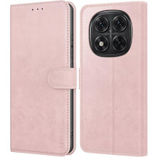 Étui Portefeuille - TECHTA - pour Xiaomi Redmi Note 14 Pro 5G/Note 14 Pro Plus 5G - Pochette Fermeture Magnétique Cuir PU - Rose