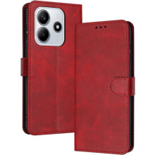 Étui Portefeuille - TECHTA - pour Xiaomi Redmi Note 14 5G - Pochette à Rabat Cuir PU - Rouge