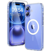 Coque - TECHTA - pour iPhone 16 - 2 Verres Trempés - Silicone - Coins renforcés - Protection écran - Transparent