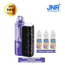 JNR Pod Stellarc Compatible Stellarc 50K + 3 x 10ml E-liquide Dual Saveur Myrtille Framboise Acidulée - Blueberry Sour Raspberry