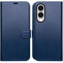 Étui Portefeuille - TECHTA - pour Samsung Galaxy S25 Edge 5G - Pochette Fermeture Magnétique Cuir PU - Bleu