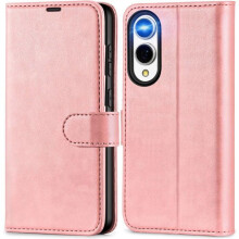 Étui Portefeuille - TECHTA - pour Samsung Galaxy S25 Edge 5G - Pochette Fermeture Magnétique Cuir PU - Rose