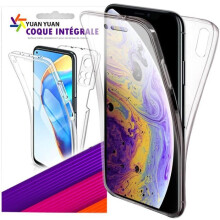 Coque - 123 - iPhone X 5.8" - Transparent - 360 intégrale - Ultra-fin