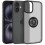 Coque pour iPhone 16 - AVIZAR - Bague Métallique Support Vidéo - Noir 1