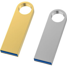 TECHTA Clé USB 2.0 256 Go (Lot de 2) – Mémoire Flash Métal – 1 Or – Stockage Portable pour PC, Ordinateur, TV, Voiture
