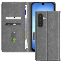 Étui pour Samsung Galaxy A17 - AVIZAR - Chesterfield - Similicuir gris - Rangement cartes - Support vidéo
