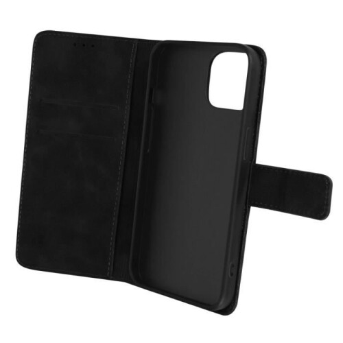 Étui iPhone 14 Plus Folio Portefeuille Support Vidéo - AVIZAR - Noir - Effet Mat Soft Touch