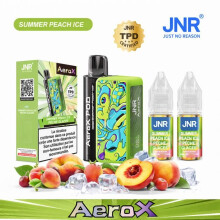 JNR AeroX 32000 Rechargeable avec 2x10ml E-liquide 20mg Saveur Summer Peach Ice Pêche Glacée