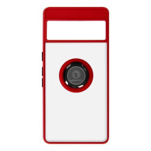 Coque - Google - Pixel 7 Pro - Bi-matière - Bague Métallique - Support Vidéo Rouge