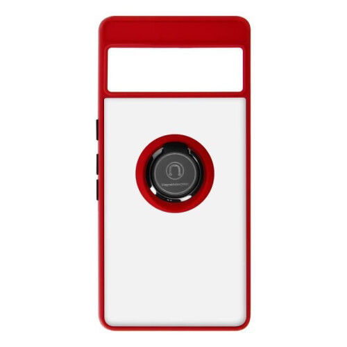 Coque - Google - Pixel 7 Pro - Bi-matière - Bague Métallique - Support Vidéo Rouge