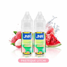 JNR E-liquide Lot de 2 x 10ml 20mg Sel de Nicotine Saveur Watermelon Lychee Pastèque Litchi