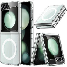 Coque - TECHTA - pour Samsung Galaxy Z Flip 5 - Silicone - Coins renforcés - Protection écran - Transparent