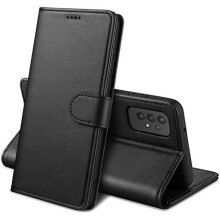 Étui téléphone pochette - NO LOGO - Samsung Galaxy A34 5G - Cuir PU - Fermeture magnétique - Noir