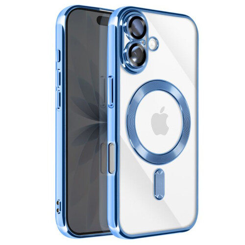 Avizar Capa para iPhone 17 compatível com MagSafe com contorno cromado 1