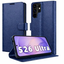 Étui Portefeuille - TECHTA - pour Samsung Galaxy S26 Ultra - Pochette Fermeture Magnétique Cuir PU - Bleu