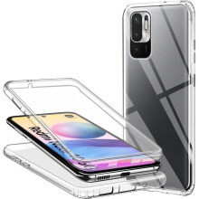 Coque smartphone - CHICHENG - Xiaomi Redmi Note 10 5G - Transparent - Protection 360 avant/arrière - Silicone souple & PC rigide