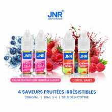 JNR Lot 4 E-liquides 10ml 20mg/ml - 2 Lady Killa + 2 Cherry Berry - Saveurs Fruits Rouges