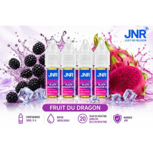JNR Black Dragon Ice Lot 4 E-liquides 10ml 20mg/ml – Fruit du Dragon Glacé & Fruits Rouges – Sels Nicotine 50/50