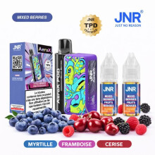 JNR AeroX 32000 Rechargeable avec 2x10ml E-liquide 20mg Saveur Mixed Berries Fruits Rouges