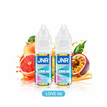 JNR E-liquide Lot de 2 x 10ml 20mg Sel de Nicotine Saveur Love 66 Agrumes Fruit de la Passion