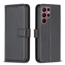 Housse portefeuille à rabat - RASENA - Samsung Galaxy S22 Ultra 6.8" - Cuir PU - Fermeture magnétique - Porte‑cartes et support