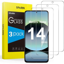 TECHTA Lot de 3, Verre Trempé pour Xiaomi Redmi Note 14 5G/4G, (non compatible avec Xiaomi Redmi Note 14 Pro 5G) Protection Écran