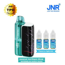 Puff JNR Pod Stellarc Compatible Stellarc 50K + 3 x 10ml E-liquide Saveur Pastèque Mangue Pêche - Watermelon Mango Peach