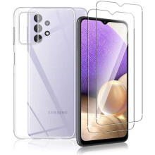 Coque et verre trempé - Samsung - Galaxy A32 5G - Souple - Transparent - Antichoc