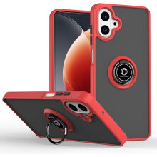 Coque - TECHTA - pour Samsung Galaxy A07 - Anneau Support - Antichoc - Rouge
