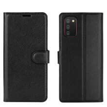 Étui Portefeuille - BOONGET - Samsung Galaxy A02S - Texture Litchi - PU cuir - Fermeture magnétique